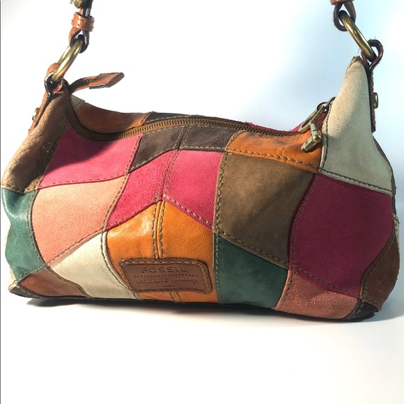 Fossil Leather Patchwork Purse - Picture 4 of 4